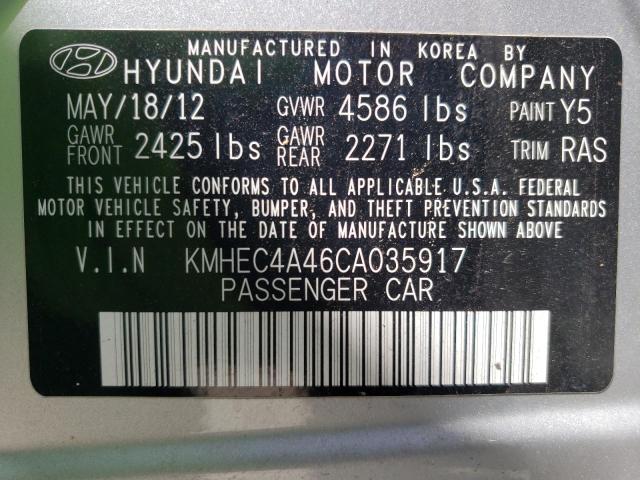 Photo 10 from auction – 2012 HYUNDAI SONATA HYB with VIN KMHEC4A46CA035917