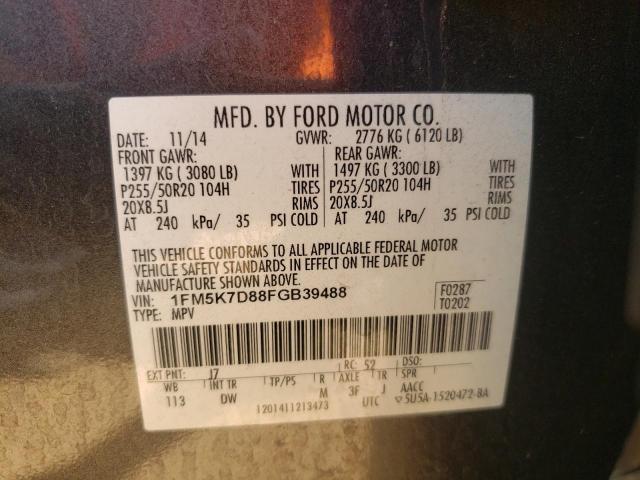 Photo 10 from auction – 2015 FORD EXPLORER X with VIN 1FM5K7D88FGB39488