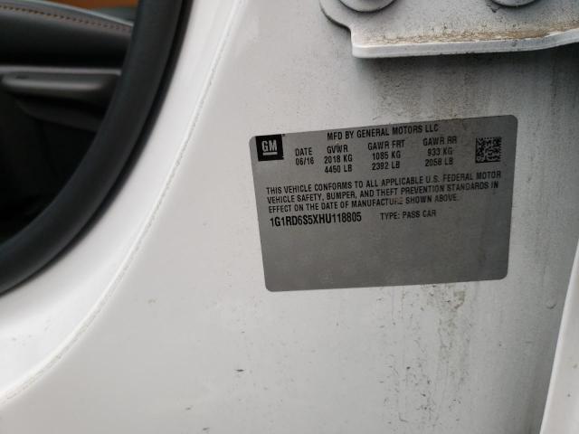 Photo 10 from auction – 2017 CHEVROLET VOLT PREMI with VIN 1G1RD6S5XHU118805