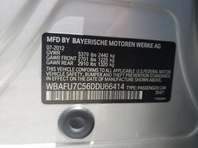 Photo 10 from auction – 2013 BMW 535 XI with VIN WBAFU7C56DDU66414