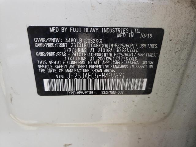 Photo 10 from auction – 2017 SUBARU FORESTER 2 with VIN JF2SJAEC5HH492831