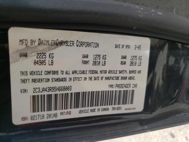 Photo 10 from auction – 2005 CHRYSLER 300 with VIN 2C3JA43R95H668003