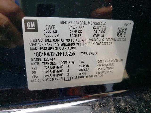 Photo 10 from auction – 2015 CHEVROLET SILVERADO with VIN 1GC1KWE82FF105256