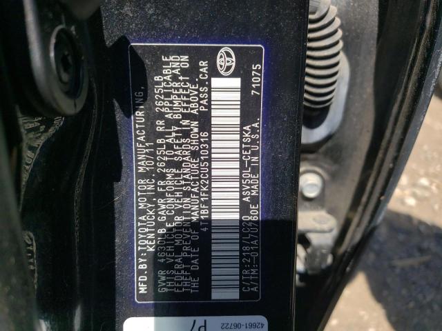Photo 10 from auction – 2012 TOYOTA CAMRY with VIN 4T1BF1FK2CU510316