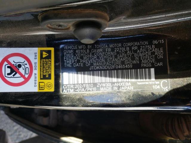 Photo 10 from auction – 2015 TOYOTA PRIUS with VIN JTDKN3DU2F0465459