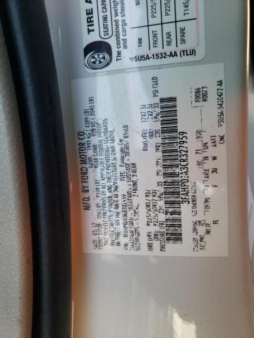 Photo 10 from auction – 2012 FORD FUSION SEL with VIN 3FAHP0JA3CR327959