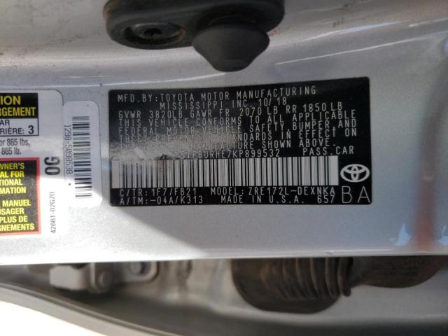 Photo 10 from auction – 2019 TOYOTA COROLLA L with VIN 5YFBURHE7KP899532