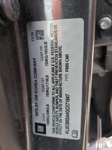Foto 10 de la subasta – 2016 CHEVROLET SPARK LS con VIN KL8CB6SA4GC571847