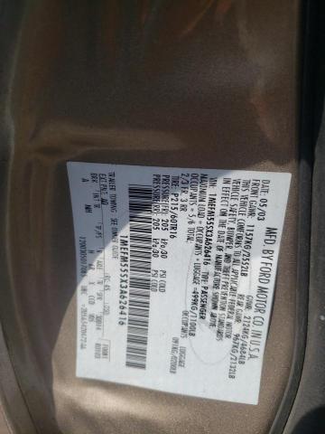 Photo 10 from auction – 2003 MERCURY SABLE LS P with VIN 1MEFM55SX3A626416