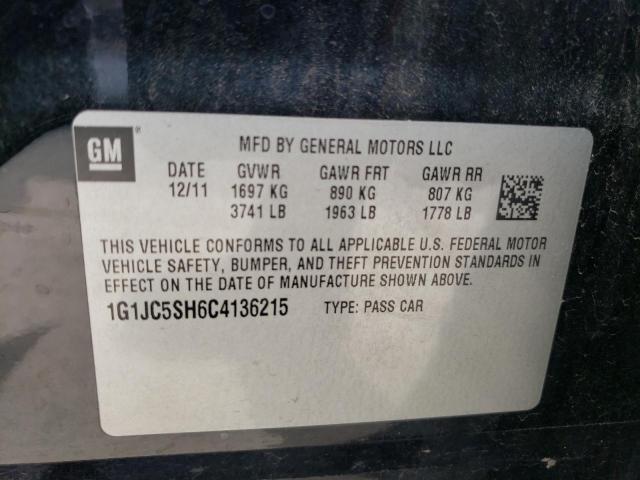 Photo 10 from auction – 2012 CHEVROLET SONIC LT with VIN 1G1JC5SH6C4136215