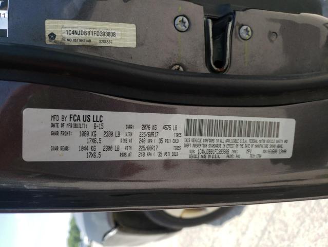 Photo 10 from auction – 2015 JEEP COMPASS SP with VIN 1C4NJDBB1FD393808