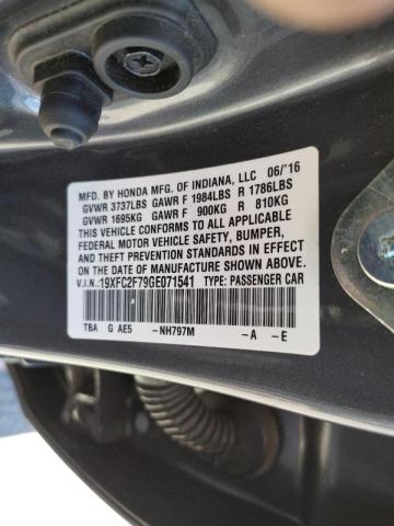 Photo 10 from auction – 2016 HONDA CIVIC EX with VIN 19XFC2F79GE071541