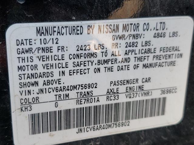 Photo 10 from auction – 2013 INFINITI G37 with VIN JN1CV6AR4DM756902