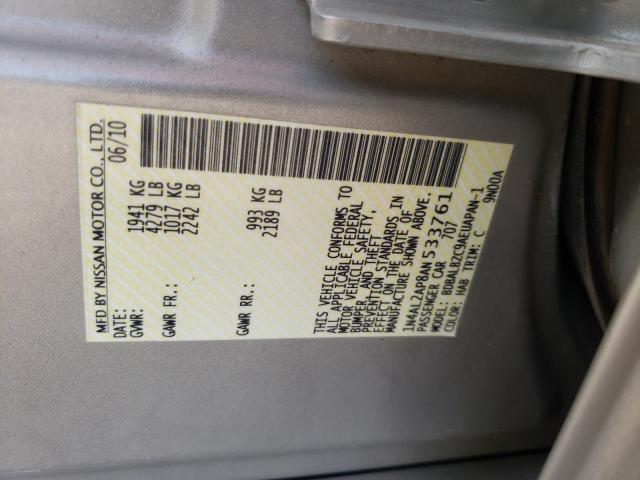 Photo 10 from auction – 2010 NISSAN ALTIMA BAS with VIN 1N4AL2AP8AN533761