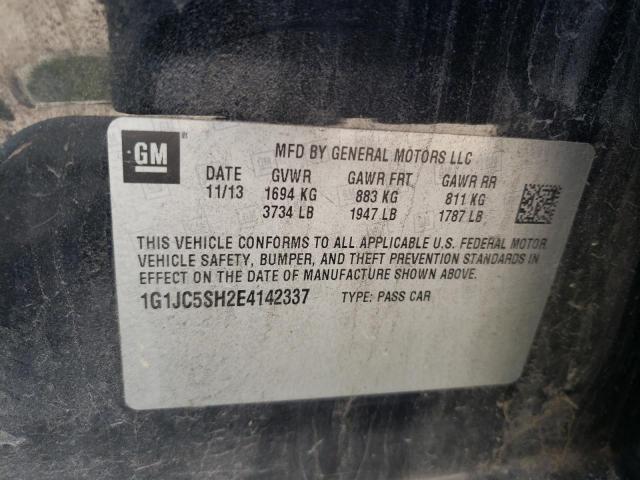 Photo 10 from auction – 2014 CHEVROLET SONIC LT with VIN 1G1JC5SH2E4142337