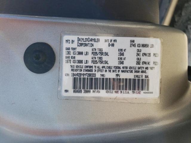 Photo 10 from auction – 2000 DODGE DURANGO with VIN 1B4HR28Y0YF288333