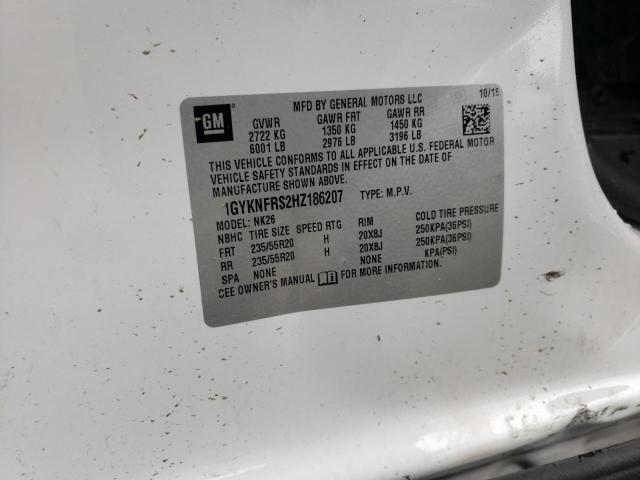 Photo 10 from auction – 2017 CADILLAC XT5 PLATIN with VIN 1GYKNFRS2HZ186207