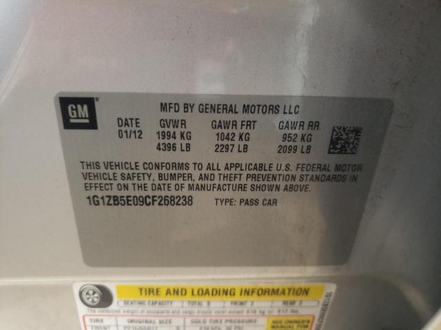 Photo 10 from auction – 2012 CHEVROLET MALIBU LS with VIN 1G1ZB5E09CF268238