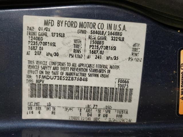 Photo 10 from auction – 2002 FORD EXPLORER X with VIN 1FMDU73E52ZB76848