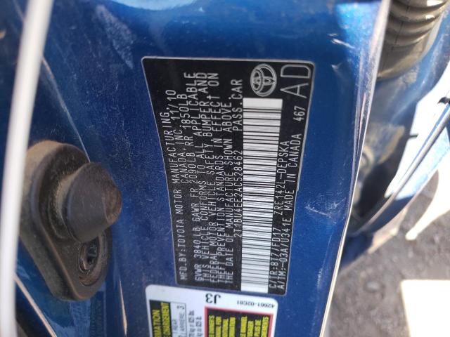 Photo 10 from auction – 2010 TOYOTA COROLLA 4D with VIN 2T1BU4EE2AC528462