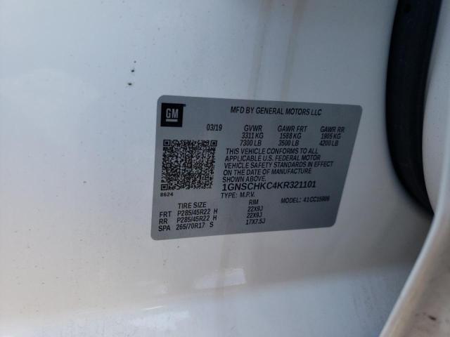 Photo 10 from auction – 2019 CHEVROLET SUBURBAN C with VIN 1GNSCHKC4KR321101