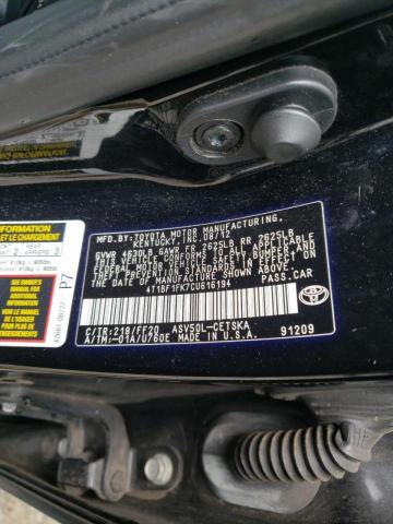 Photo 10 from auction – 2012 TOYOTA CAMRY BASE with VIN 4T1BF1FK7CU616194