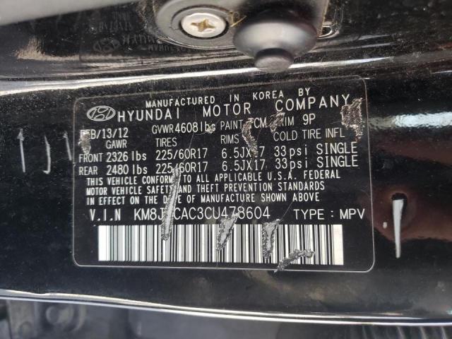 Photo 10 from auction – 2012 HYUNDAI TUCSON GLS with VIN KM8JUCAC3CU478604