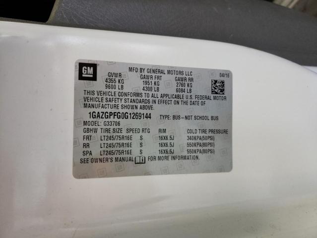 Photo 10 from auction – 2016 CHEVROLET EXPRESS G3 with VIN 1GAZGPFG0G1269144