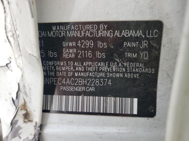 Photo 10 from auction – 2011 HYUNDAI SONATA SE with VIN 5NPEC4AC2BH228374