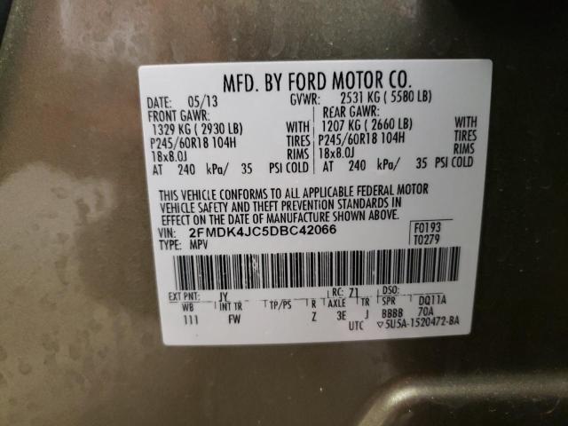 Photo 10 from auction – 2013 FORD EDGE SEL with VIN 2FMDK4JC5DBC42066