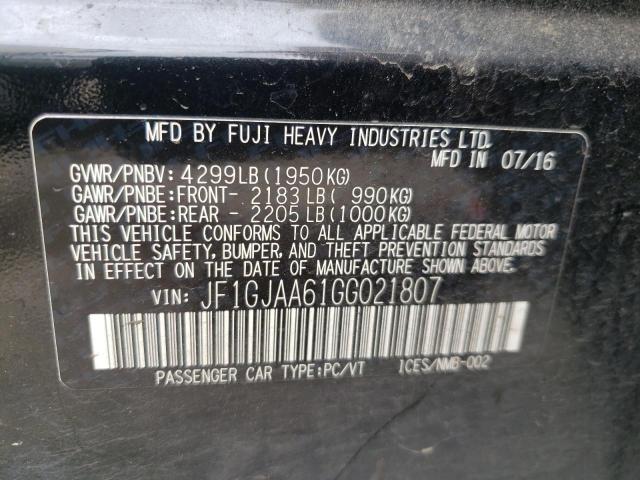 Photo 10 from auction – 2016 SUBARU IMPREZA with VIN JF1GJAA61GG021807