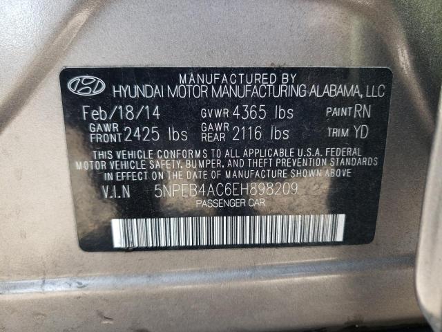 Photo 10 from auction – 2014 HYUNDAI SONATA GLS with VIN 5NPEB4AC6EH898209