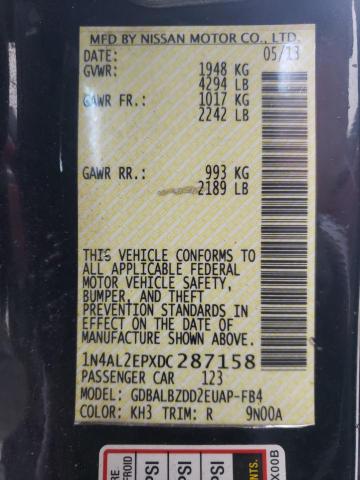 Photo 10 from auction – 2013 NISSAN ALTIMA S with VIN 1N4AL2EPXDC287158