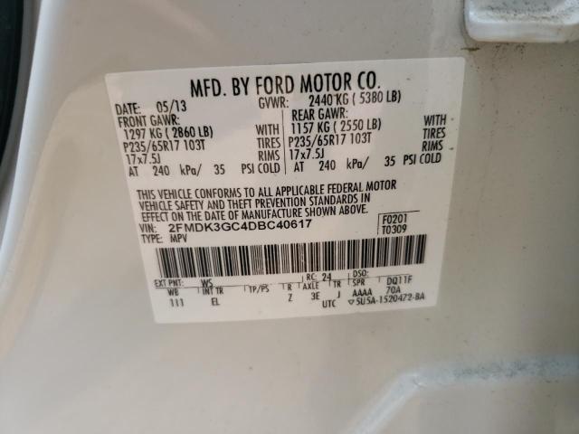 Photo 10 from auction – 2013 FORD EDGE SE with VIN 2FMDK3GC4DBC40617