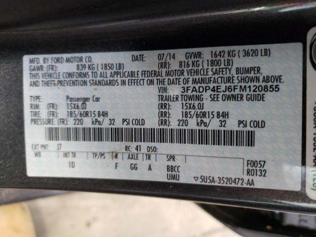 Photo 10 from auction – 2015 FORD FIESTA SE with VIN 3FADP4EJ6FM120855