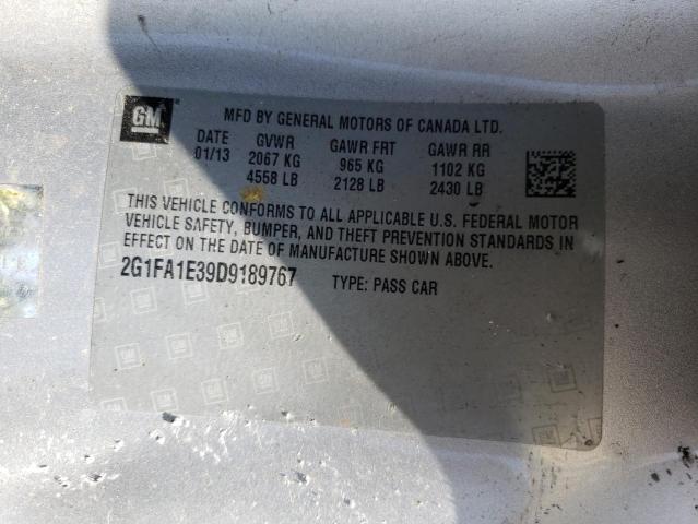 Photo 10 from auction – 2013 CHEVROLET CAMARO LS with VIN 2G1FA1E39D9189767