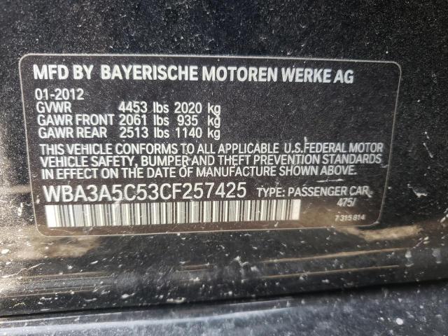 Photo 10 from auction – 2012 BMW 328 I with VIN WBA3A5C53CF257425