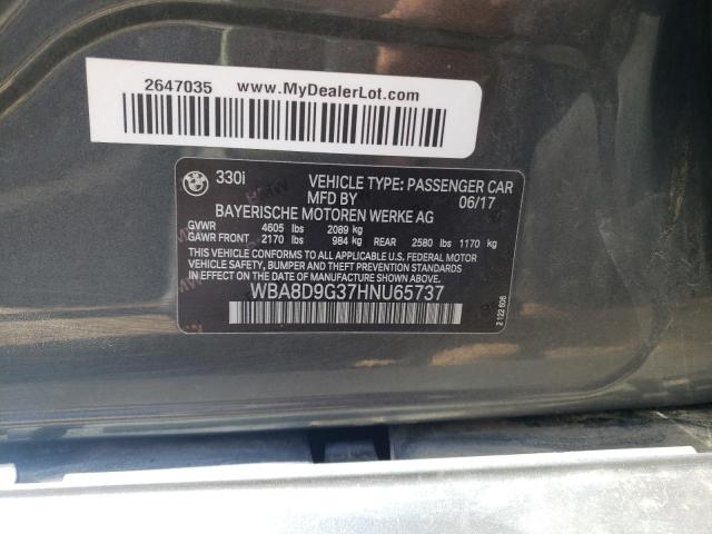 Photo 10 from auction – 2017 BMW 330 XI with VIN WBA8D9G37HNU65737