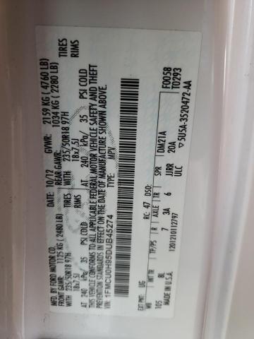 Photo 10 from auction – 2013 FORD ESCAPE SEL with VIN 1FMCU0H95DUB45274