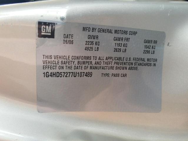 Photo 10 from auction – 2007 BUICK LUCERNE CX with VIN 1G4HD57277U107489