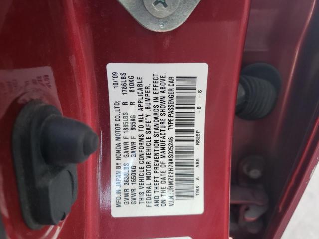 Photo 10 from auction – 2010 HONDA INSIGHT EX with VIN JHMZE2H79AS025246