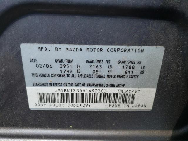 Photo 10 from auction – 2006 MAZDA 3 S with VIN JM1BK123661490303