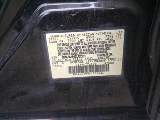 Photo 10 from auction – 2012 NISSAN SENTRA 2.0 with VIN 3N1AB6AP9CL752531