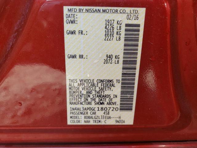 Photo 10 from auction – 2016 NISSAN ALTIMA 2.5 with VIN 1N4AL3AP0GC180720