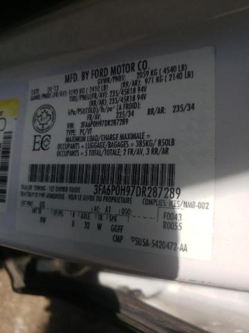 Photo 10 from auction – 2013 FORD FUSION SE with VIN 3FA6P0H97DR287289