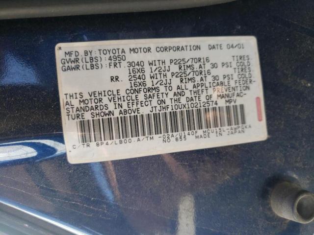 Photo 10 from auction – 2001 LEXUS RX 300 with VIN JTJHF10UX10212574