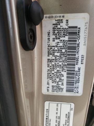 Photo 10 from auction – 2002 TOYOTA CAMRY LE with VIN 4T1BF32K02U032543