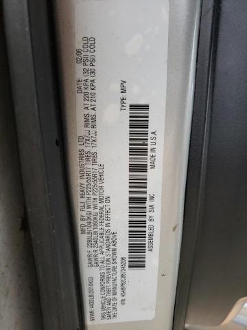 Photo 10 from auction – 2006 SUBARU LEGACY OUT with VIN 4S4BP62C867345206