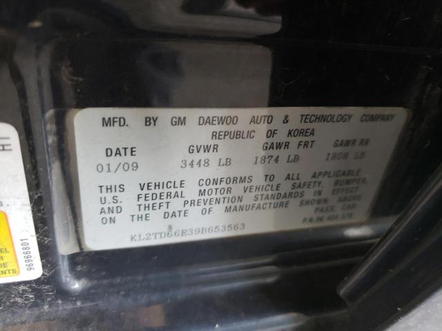 Photo 10 from auction – 2009 PONTIAC G3 with VIN KL2TD66E39B653563