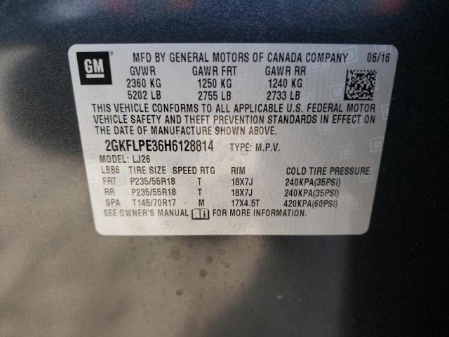 Photo 10 from auction – 2017 GMC TERRAIN SL with VIN 2GKFLPE36H6128814